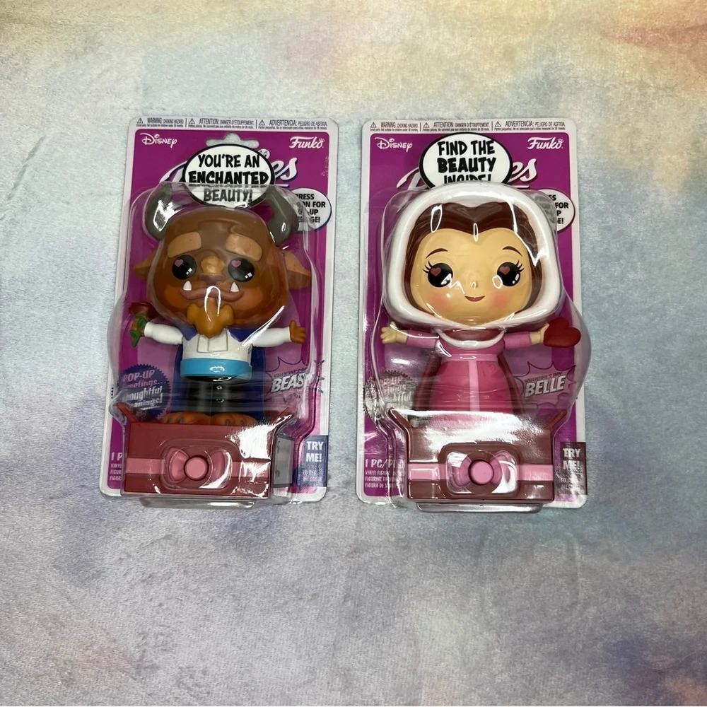 Funko Popsies Disney Beauty And The Beast *2 PACK* Belle & Beast Set Valentines - Picture 2 of 4